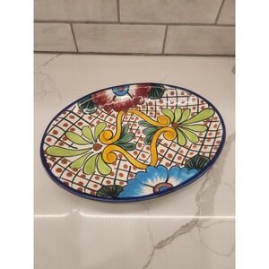 Talavera Mexico Mexican Pottery Oval Plate Floral Serving Dish Bowl 10 3/4" X 8"